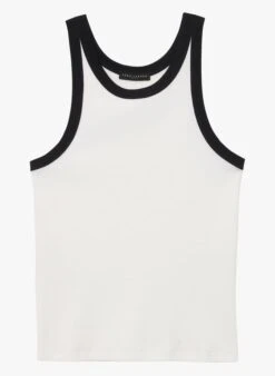 Tara Jarmon TRISH - Débardeur Bicolore En Coton Stretch | Noir