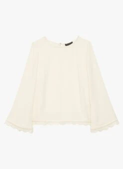 Tara Jarmon TEDDY - Top Col Rond | Blanc -Place 4045678