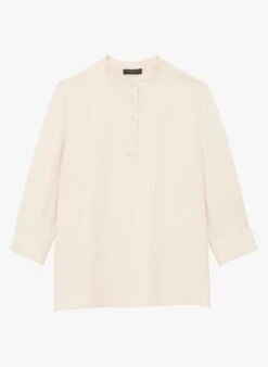 Tara Jarmon TITOUAN - Top Col Mao Fluide | Blanc -Place 4045687