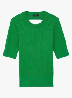 Tara Jarmon PIERRINA - Pull Col Rond Aspect Torsadé En Coton | Vert