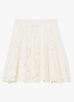 Tara Jarmon JENESSA - Jupe évasée En Dentelle En Coton | Blanc -Place 4103294