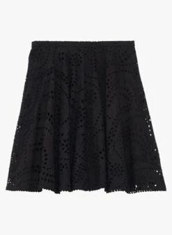 Tara Jarmon JENESSA - Jupe évasée En Dentelle En Coton | Noir -Place 4103295