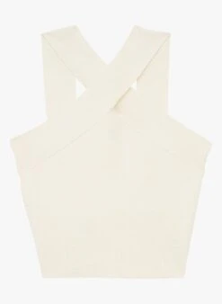 Tara Jarmon PRANA - Top Court Croisé Uni | Blanc -Place 4103308