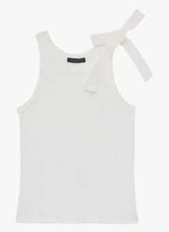Tara Jarmon TRICHEUSE - Débardeur Col Rond En Coton Mélangé | Blanc