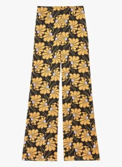 Tara Jarmon POEMA - Pantalon Large Imprimé | Noir -Place 4132341