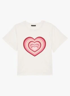 Tara Jarmon TARAMOUR - Tee-shirt Col Rond Sérigraphié En Coton | Blanc