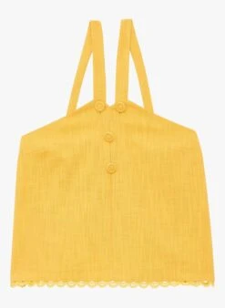 Tara Jarmon TINIA - Top Court à Bretelles En Coton | Jaune 6 Tara Jarmon TINIA - Top Court à Bretelles En Coton | Jaune -Place 4132379