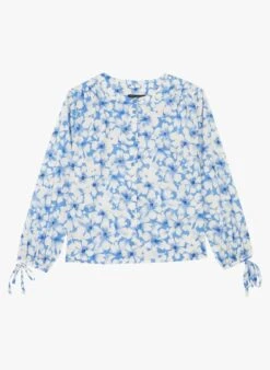 Tara Jarmon CRISTINE - Chemise Col Rond En Coton | Bleu 6 Tara Jarmon CRISTINE - Chemise Col Rond En Coton | Bleu -Place 4188873