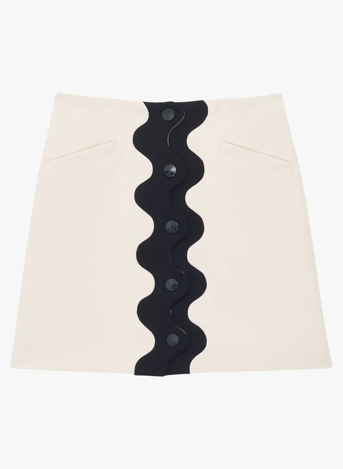 Tara Jarmon JOEL - Jupe Courte | Blanc 1 Tara Jarmon JOEL - Jupe Courte | Blanc