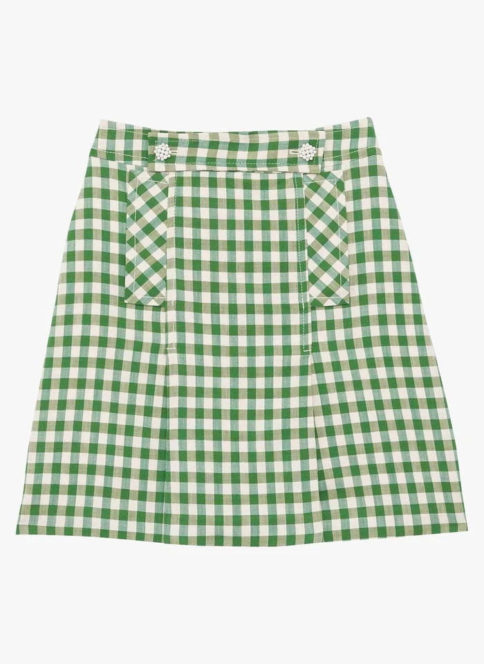 Tara Jarmon JIMMY - Jupe Trapèze Courte | Kaki 1 Tara Jarmon JIMMY - Jupe Trapèze Courte | Kaki