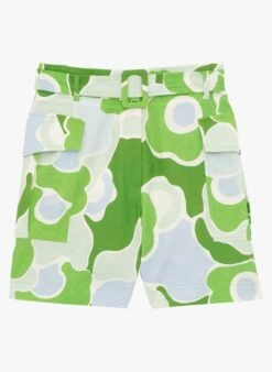 Tara Jarmon SYLVIE - Short Droit Imprimé En Lin Et Coton | Vert 6 Tara Jarmon SYLVIE - Short Droit Imprimé En Lin Et Coton | Vert -Place 4188920