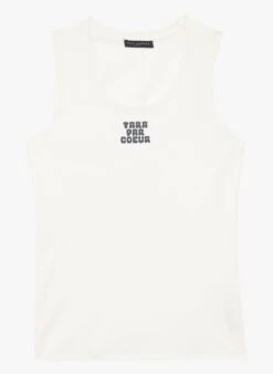 Tara Jarmon TRACIE - Débardeur Col Rond En Coton | Blanc