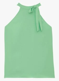 Tara Jarmon TIERRI - Top Col Américain Droit | Vert -Place 4188928