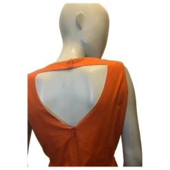 Robe Ouverte Dans Le Dos Tara Jarmon Orange 9 Robe Ouverte Dans Le Dos Tara Jarmon Orange -Place 572591 4