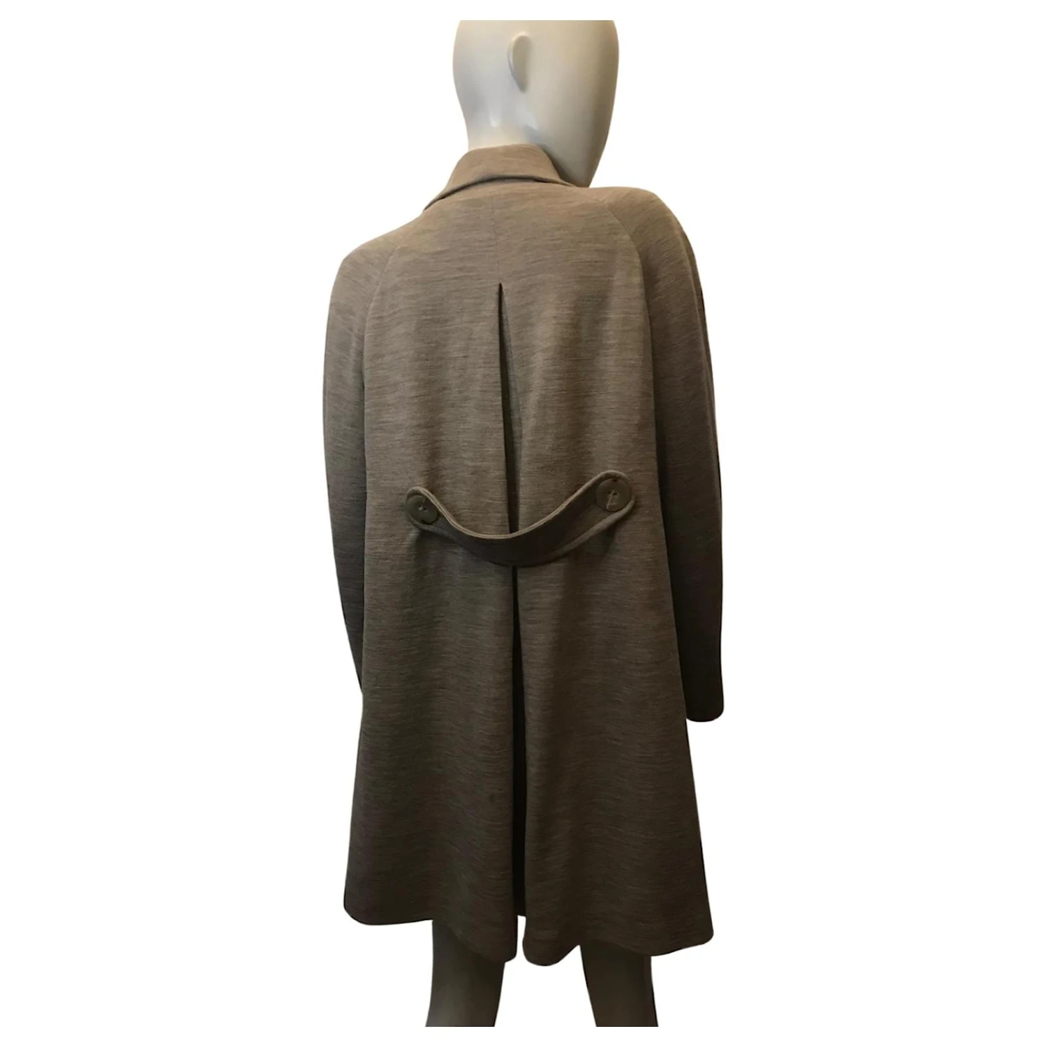 Manteau 100% Laine Tara Jarmon Beige 4 Manteau 100% Laine Tara Jarmon Beige – Image 4