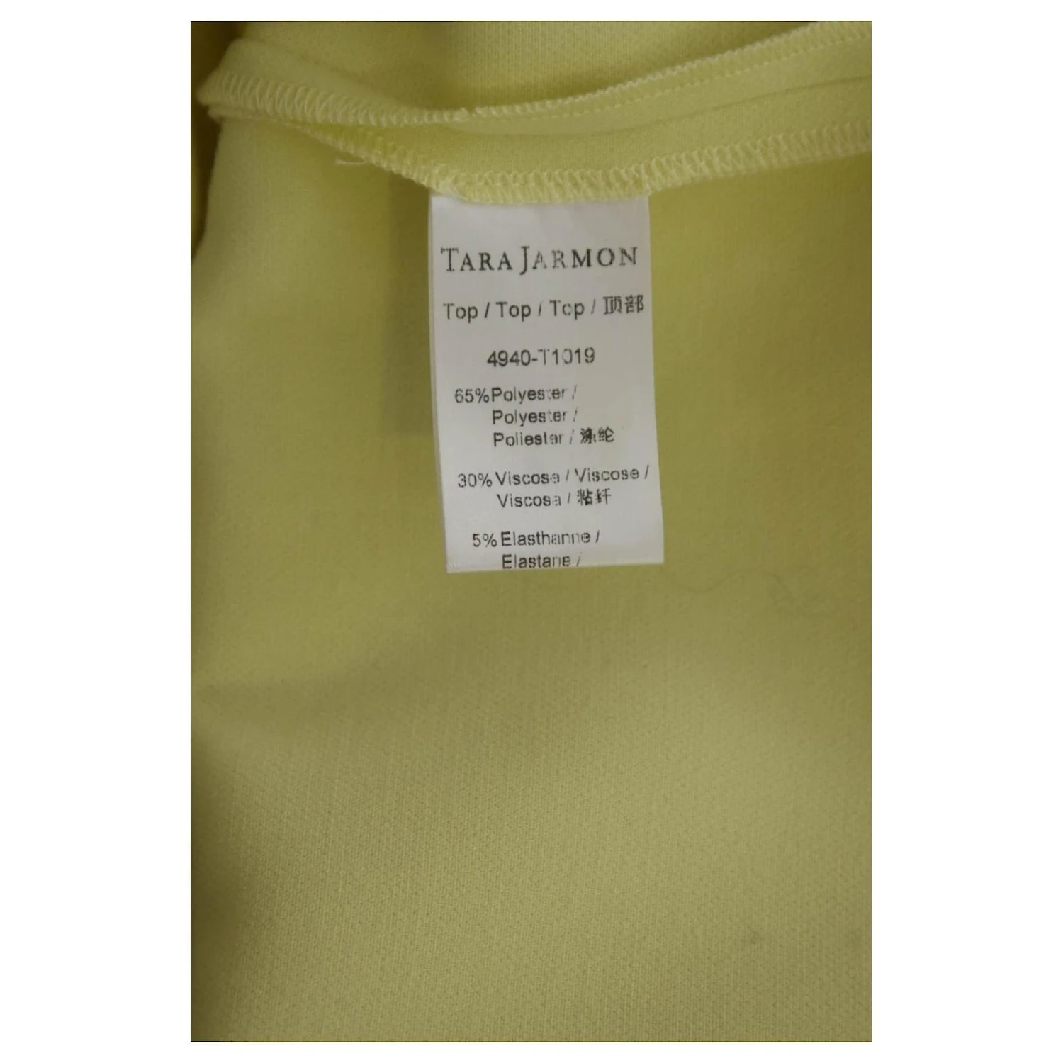 Top Tara Jarmon 36 Jaune 6 Top Tara Jarmon 36 Jaune – Image 6