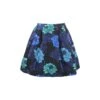 Tara Jarmon Jupe Motif Floral Noir Bleu Vert