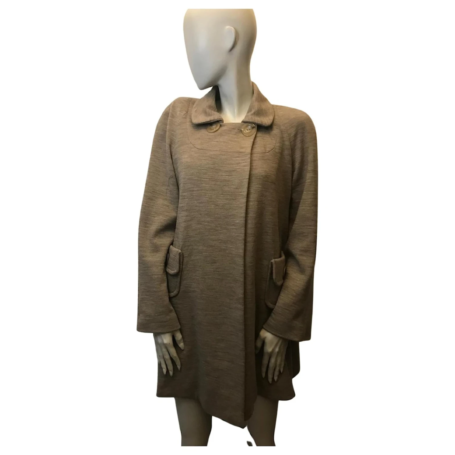 Manteau 100% Laine Tara Jarmon Beige 1 Manteau 100% Laine Tara Jarmon Beige
