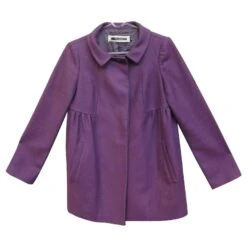 Manteau Court Tara Jarmon Taille 38 Violet Foncé