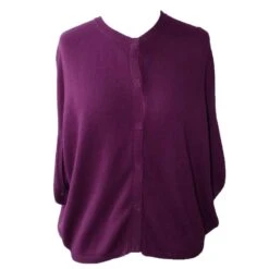 Tara Jarmon Cardigan Poncho Violet