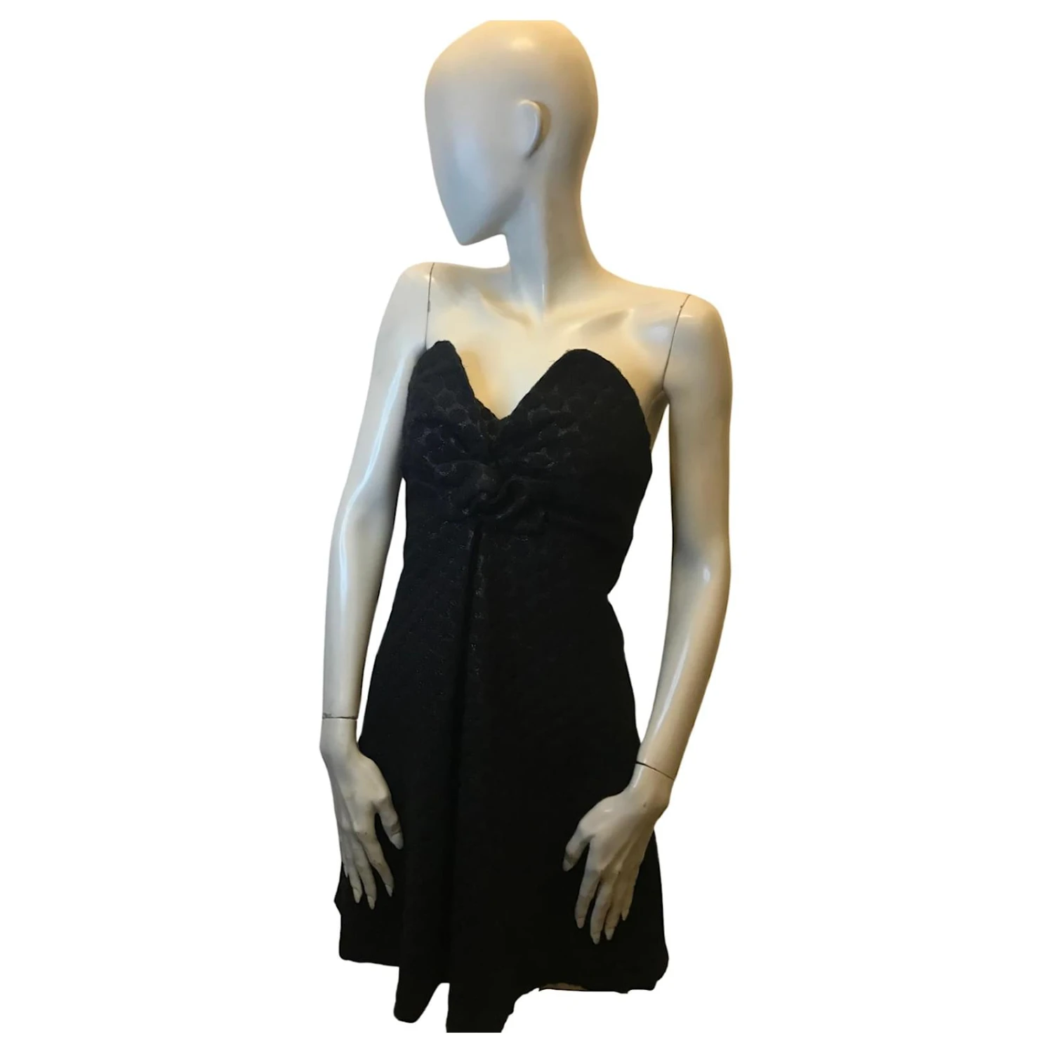 Tara Jarmon Robe Bustier En Laine Mélangée Noir 1 Tara Jarmon Robe Bustier En Laine Mélangée Noir