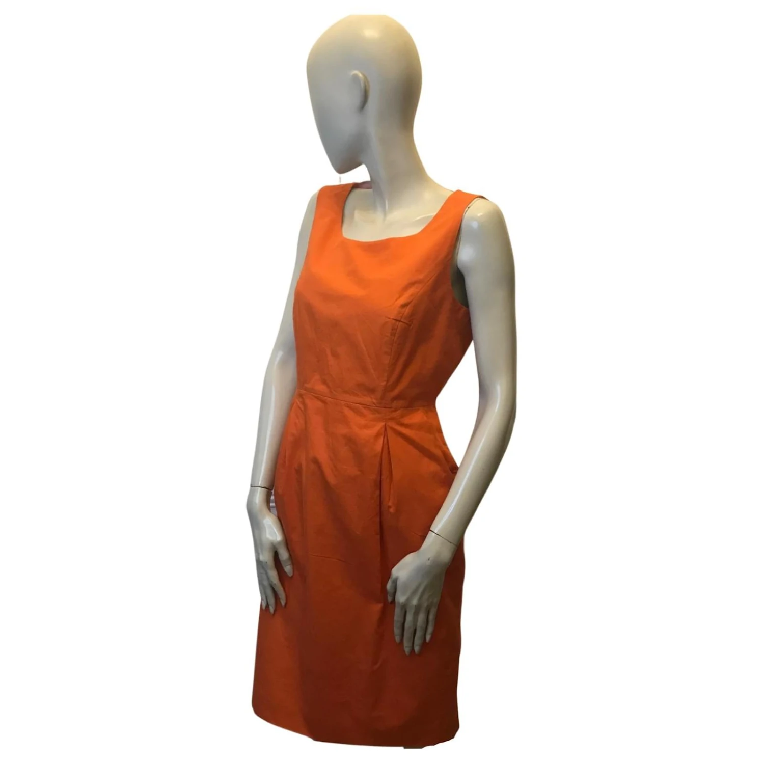 Robe Ouverte Dans Le Dos Tara Jarmon Orange 1 Robe Ouverte Dans Le Dos Tara Jarmon Orange