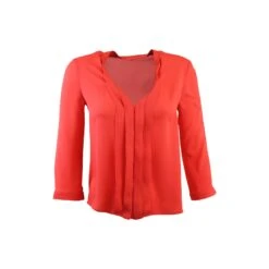 Tara Jarmon Chemisier En Soie Orange Corail